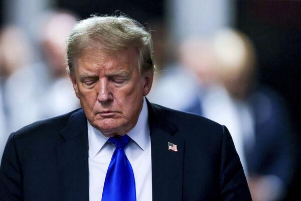 Former President Do<em></em>nald Trump leaves the courthouse at Manhattan Criminal Court, Thursday, May 30. Picture: Justin Lane/Pool Photo via AP