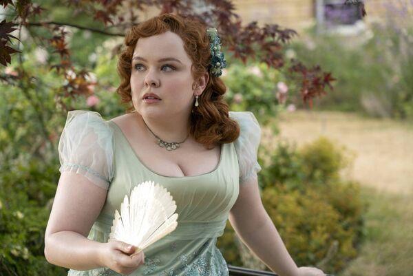 Nicola Coughlan: rejecting fat-shaming with racy scenes in the new series of Bridgerton. Picture: Liam Daniel/Netflix/PA. 