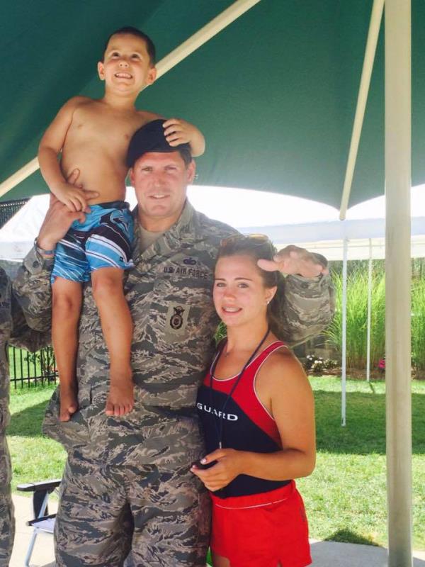 Joseph Lemm with his children Brooke and Ryan.