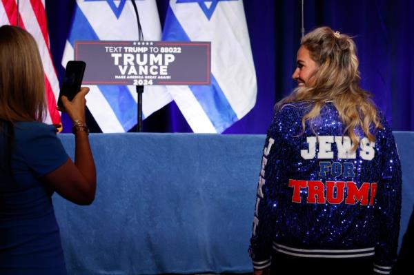 Jewish supporters at former President Do<em></em>nald Trump attend an event titled "Fighting Anti-Semitism in America" at the Hyatt Regency Capitol Hill on Sept. 19, 2024 in Washington, DC.