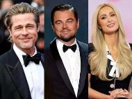 Brad Pitt and Paris Hilton attended Leo<em></em>nardo DiCaprio's birthday party. 