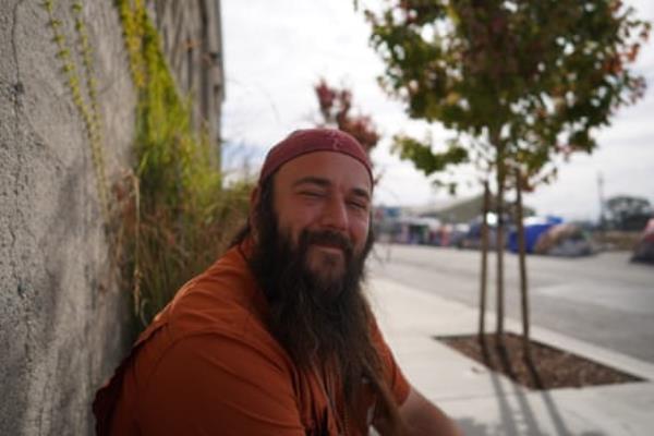 Gordon Gilmore of the Berkeley Outreach Coalition and Berkeley Homeless Unio<em></em>n, who lives in his van and helped organize the protest.