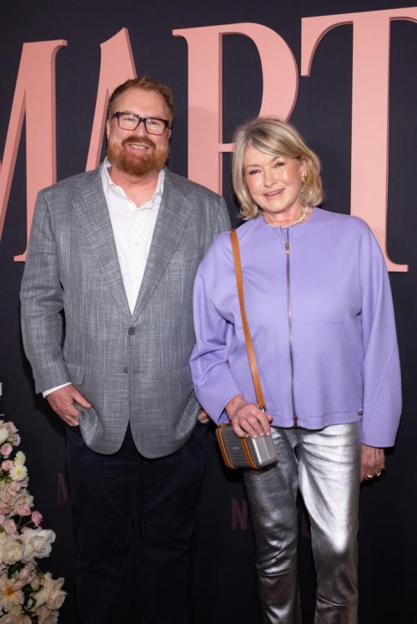 R.J. Cutler, Martha Stewart at Netflix's "Martha" New York Premiere at The Paris Theater on October 21, 2024 in New York, New York.