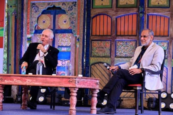 Malcolm Turnbull with former Indian high commissio<em></em>ner Navdeep Suri Singh at the Jaipur Literature festival earlier this year